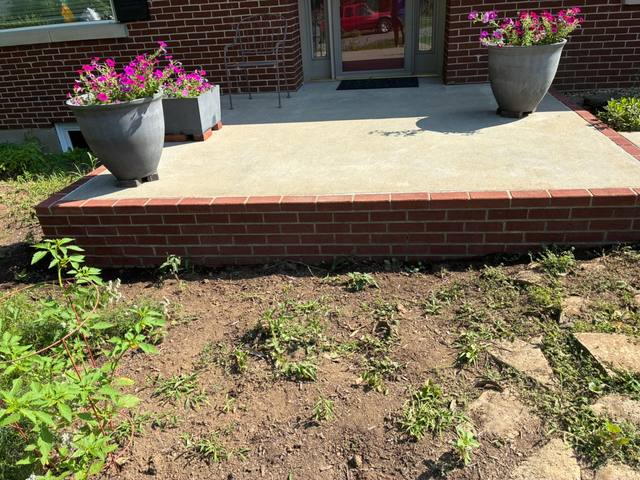 Pressure washing job — porch wash — after
