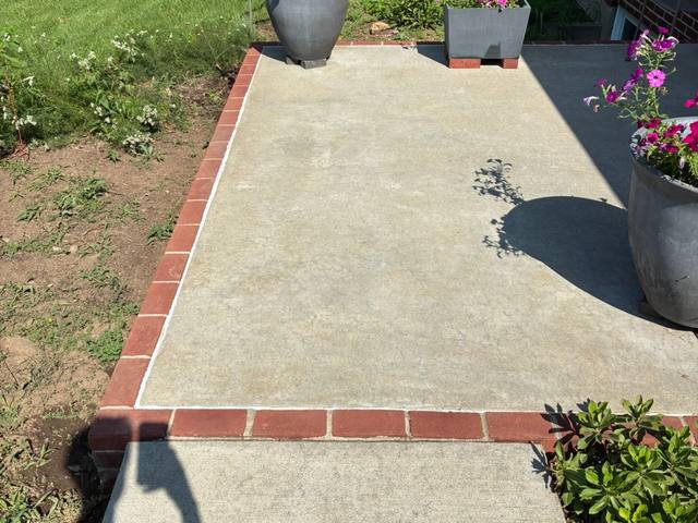 Pressure washing job — patio wash — after